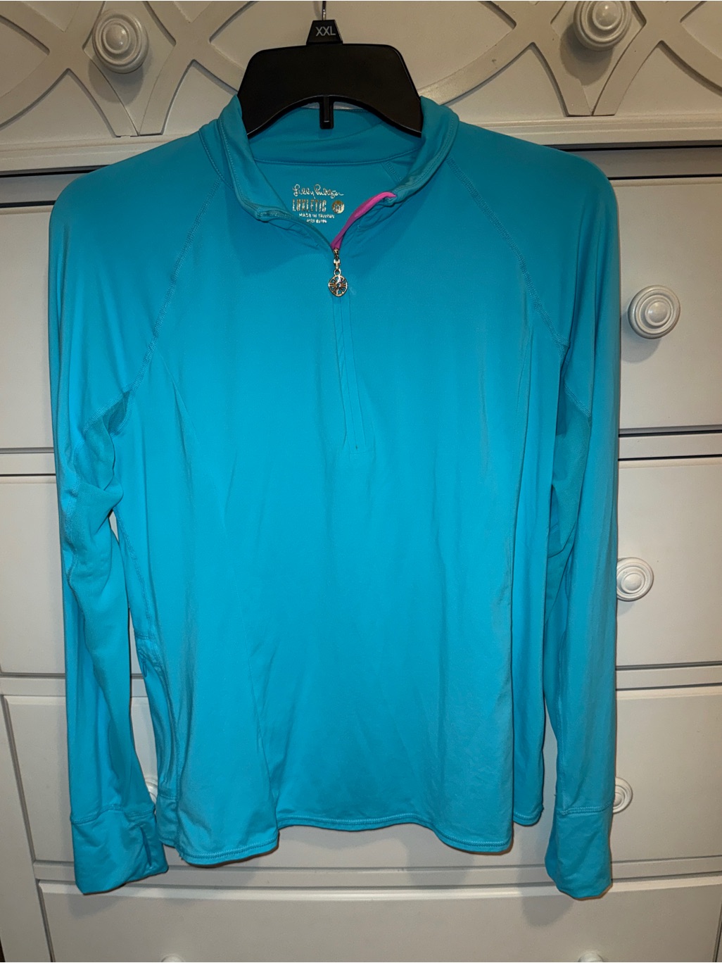 Lilly Pulitzer Luxletic Marion Mesh Panel Half-Zip Sunguard Medium